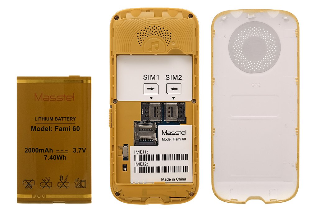 Điện thoại Masstel FAMI 60 4G Vàng
