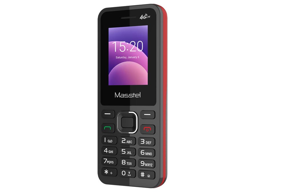 Điện thoại Masstel Izi 12 4G Đen đỏ