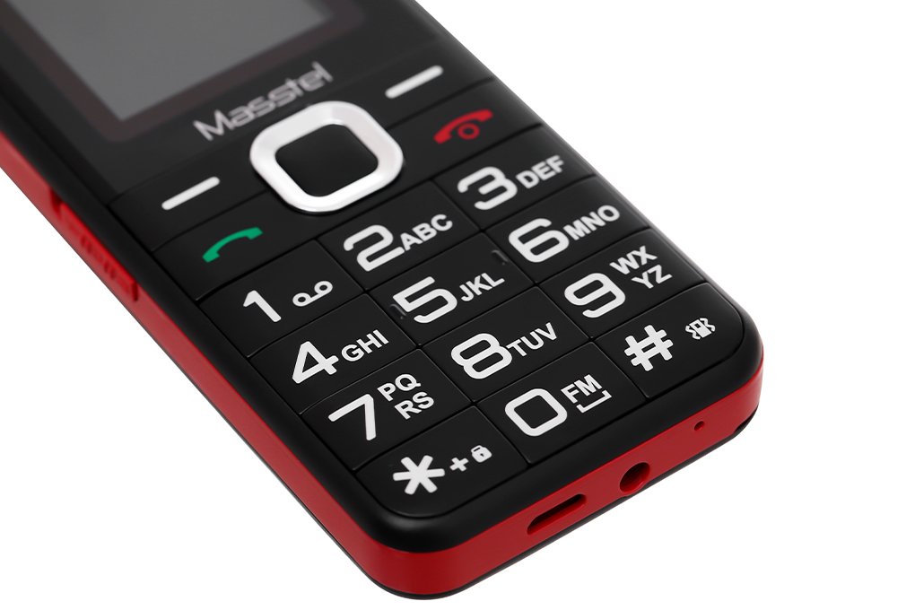 Điện thoại Masstel Izi 20 4G Đen đỏ