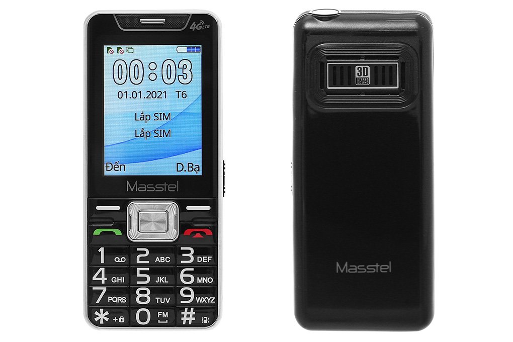 Điện thoại Masstel IZI 55 4G Đen