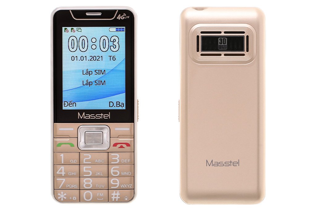 Điện thoại Masstel IZI 55 4G Vàng Đồng