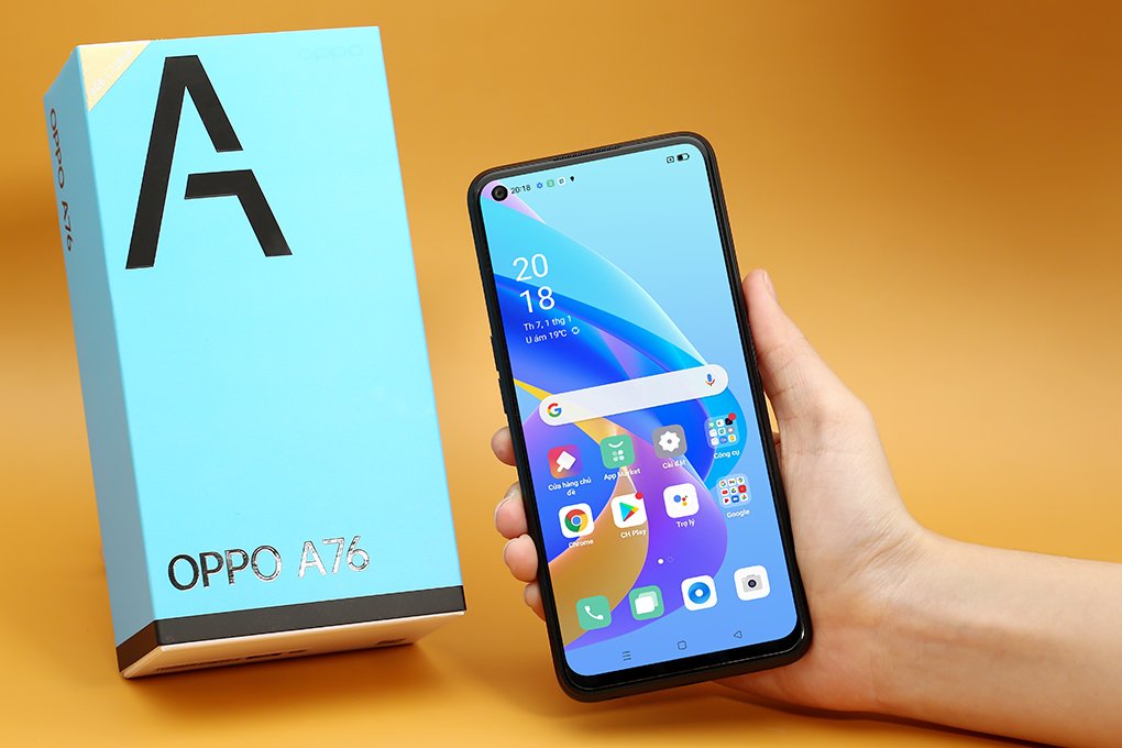Điện thoại OPPO CPH2375 - A76 Đen Mạnh Mẽ