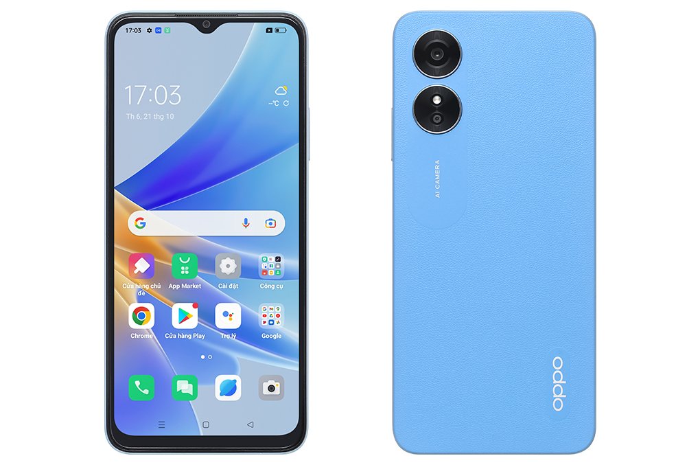 Điện thoại OPPO CPH2477 - A17 Đen Xanh