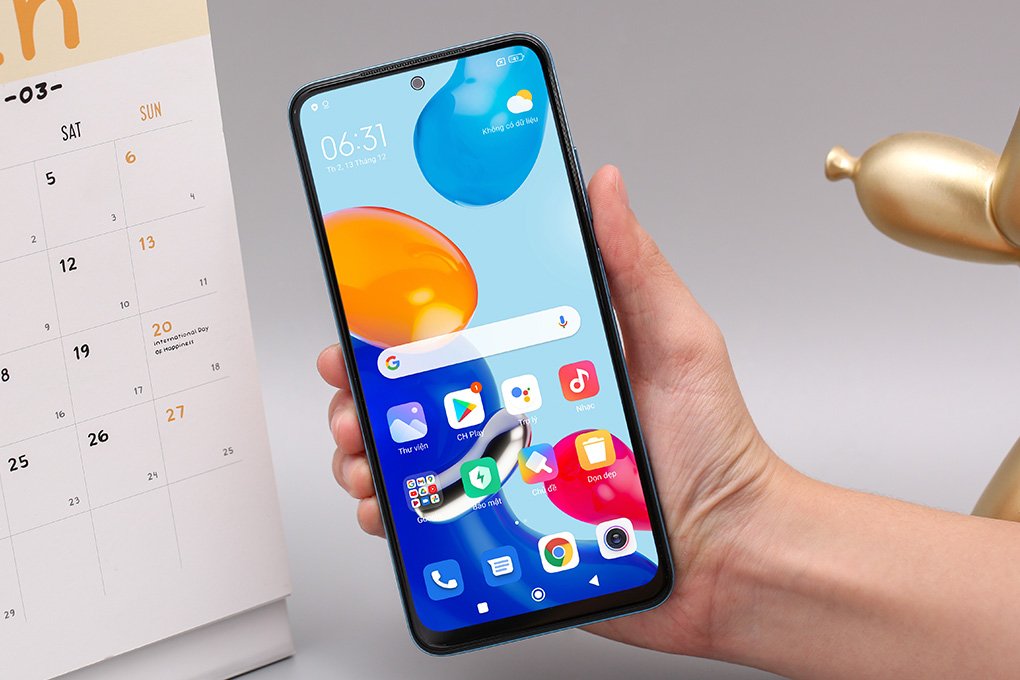 Điện thoại Xiaomi Redmi Note 11 (4+128) Xanh Dương Nhạt Star Blue