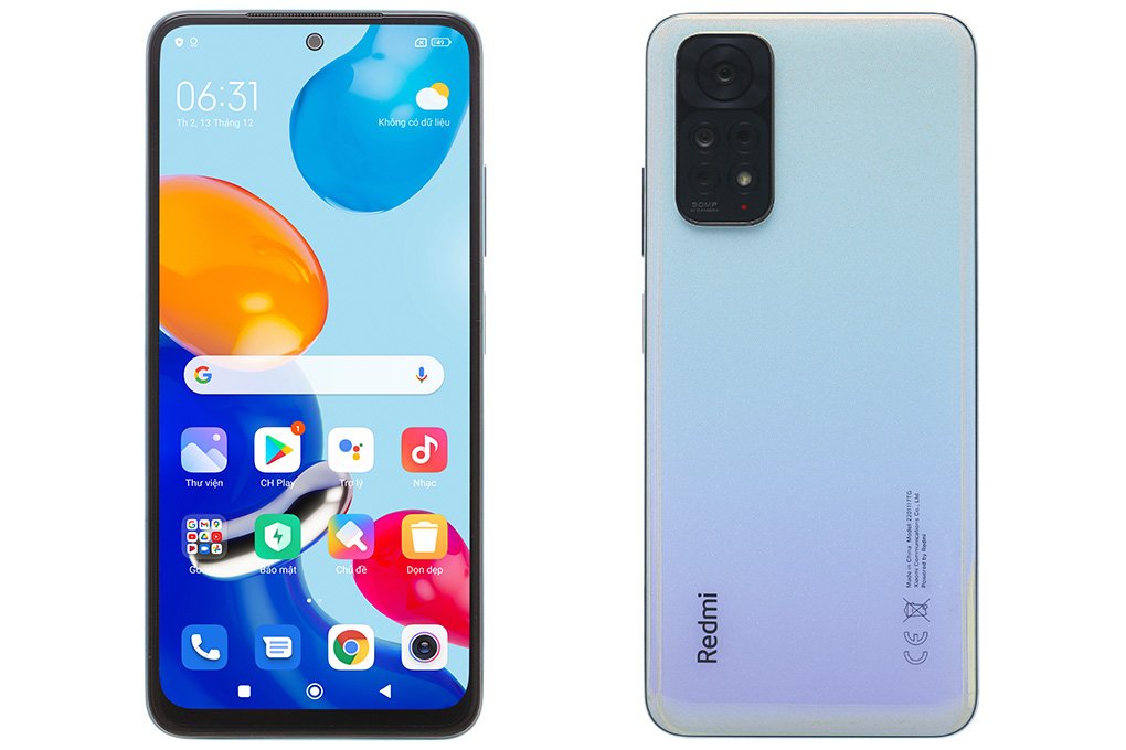 Điện thoại Xiaomi Redmi Note 11 (4+128) Xanh Dương Nhạt Star Blue