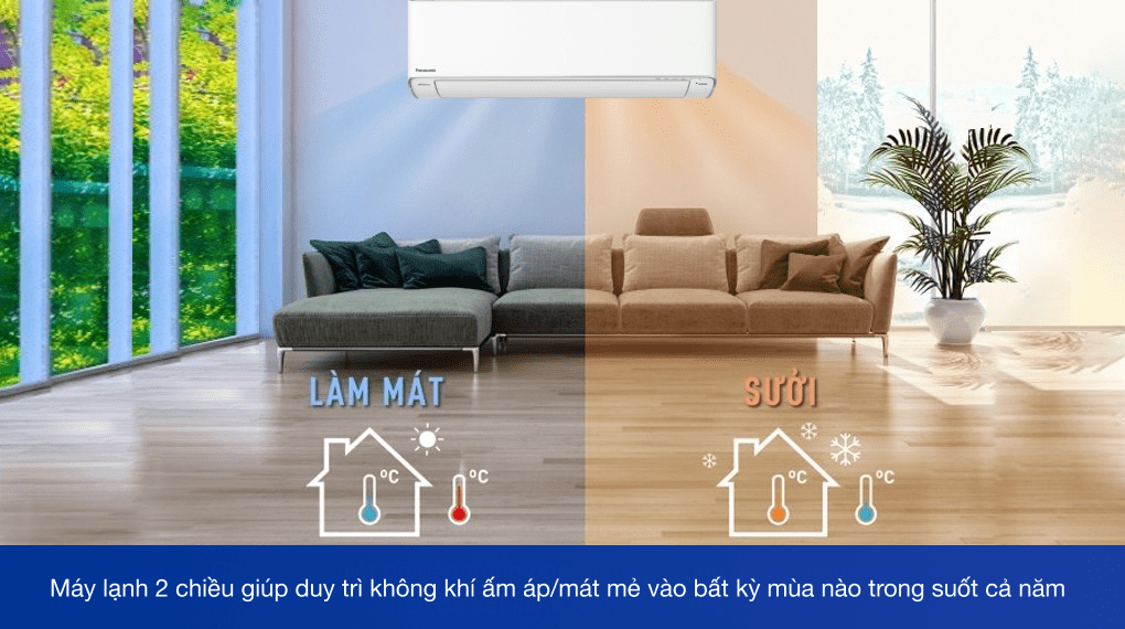 Điều hòa Panasonic 2 chiều Inverter 1HP-8.530BTU CS-XZ9XKH-8