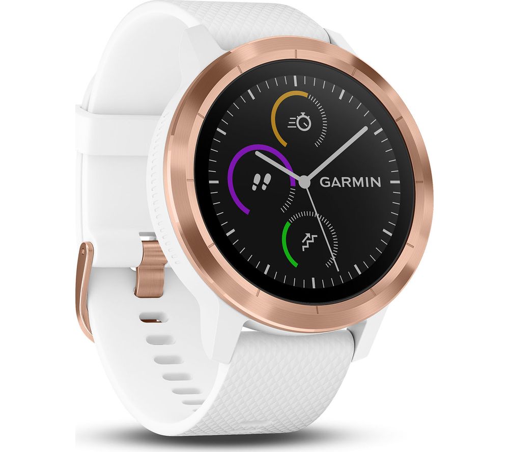Đồng hồ Garmin Vivoactive 3 White & Rose Gold