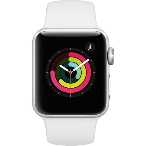 Apple Watch 3 38 mm Viền Nhôm Bạc - Dây cao su Trắng Chính hãng (MTEY2VN/A)
