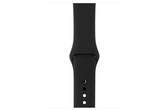 Apple Watch 3 38mm (GPS) Viền Nhôm Xám - Dây cao su đen Chính hãng (MTF02)