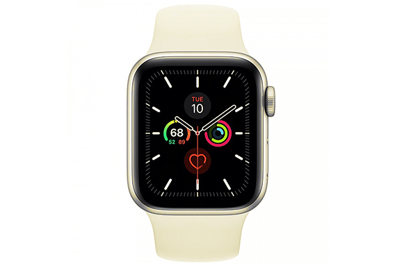 Apple Watch 5 40mm (GPS) Viền Nhôm Vàng - Dây cao su Hồng Chính hãng (MWV72VN/A)