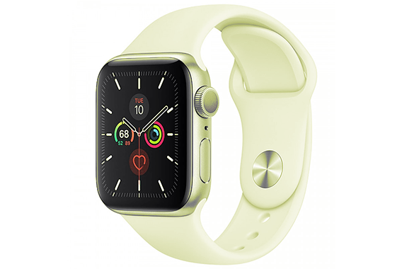 Apple Watch 5 40mm (GPS) Viền Nhôm Vàng - Dây cao su Hồng Chính hãng (MWV72VN/A)