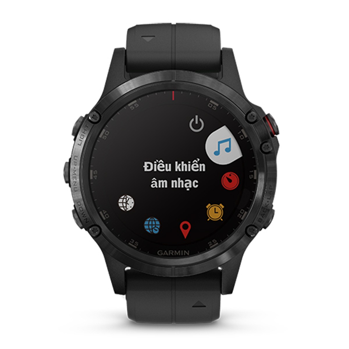 Đồng Hồ Thông Minh Garmin Fenix 5 Plus, Sapphire, DLC Carbon Gray w/Black Band