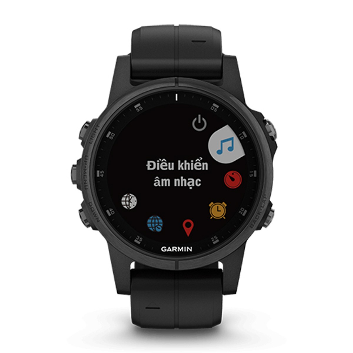 Đồng Hồ Thông Minh Garmin Fenix 5S Plus, Sapphire, Black w/Black Band