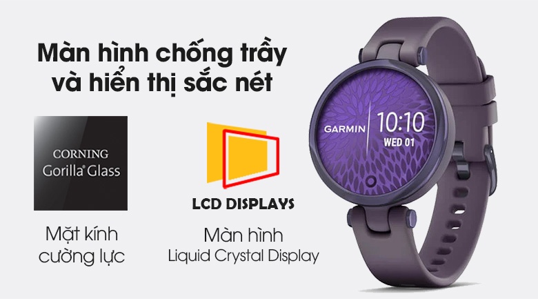 Đồng hồ thông minh Garmin Lily dây silicone tím