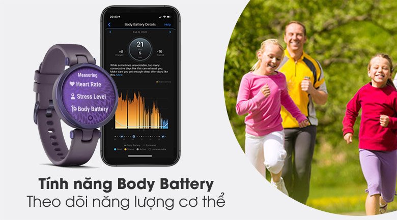 Đồng hồ thông minh Garmin Lily dây silicone tím