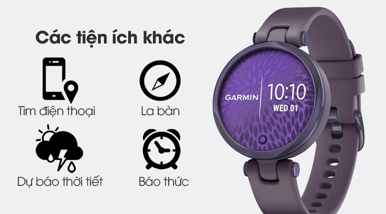 Đồng hồ thông minh Garmin Lily dây silicone tím
