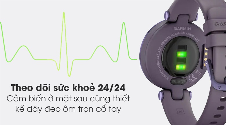 Đồng hồ thông minh Garmin Lily dây silicone tím