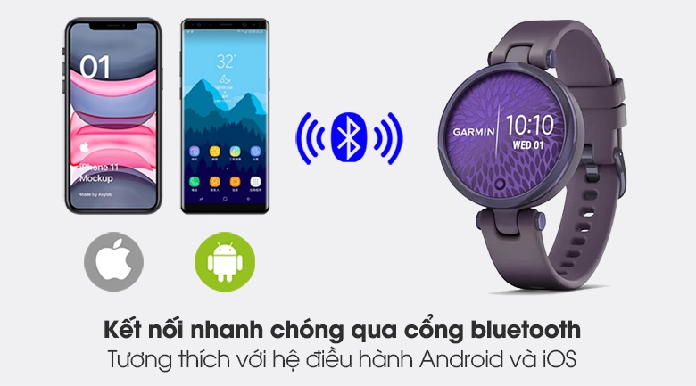 Đồng hồ thông minh Garmin Lily dây silicone tím
