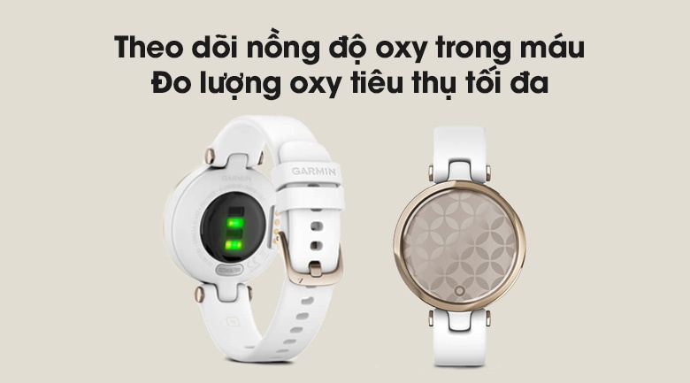 Đồng hồ thông minh Garmin Lily dây silicone trắng
