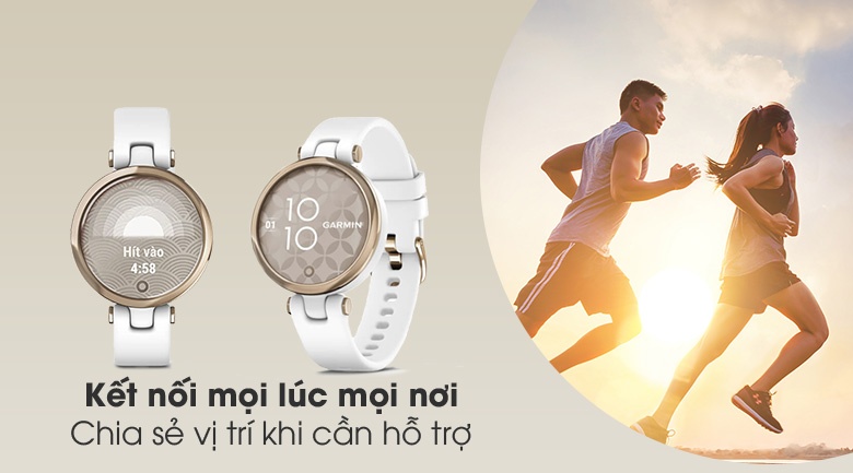 Đồng hồ thông minh Garmin Lily dây silicone trắng