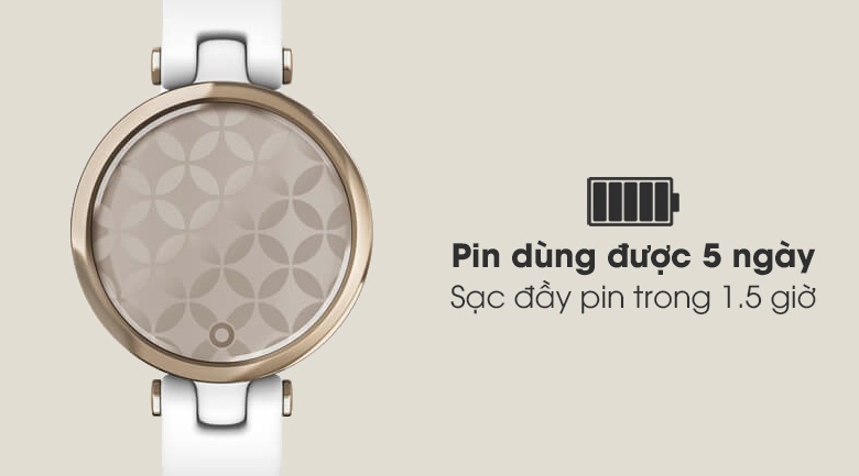 Đồng hồ thông minh Garmin Lily dây silicone trắng