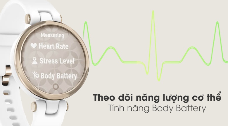 Đồng hồ thông minh Garmin Lily dây silicone trắng