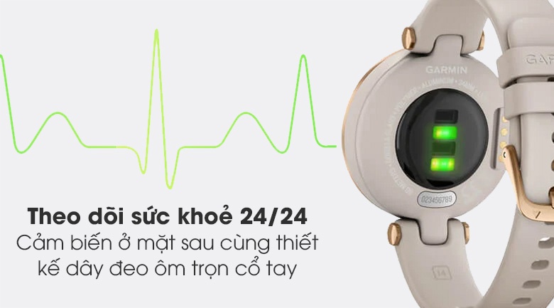 Đồng hồ thông minh Garmin Lily dây silicone vàng