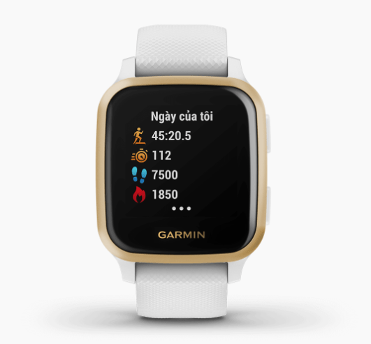 Đồng hồ thông minh Garmin Venu SQ Trắng/ Vàng sáng (Demo)