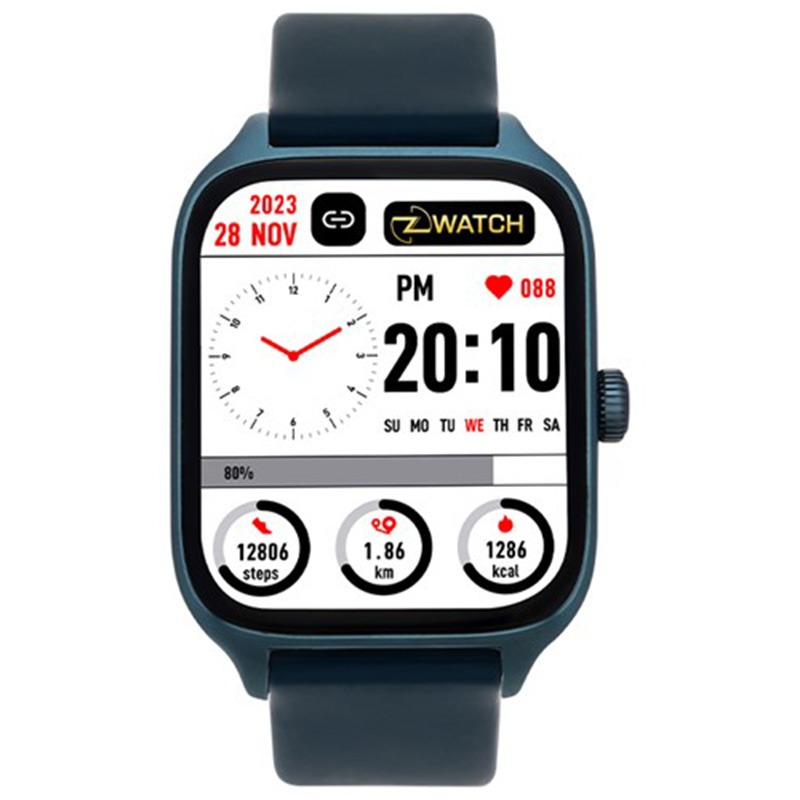 Đồng hồ thông minh Zwatch Z6 44mm màu Xanh (Blue) dây Sillicone