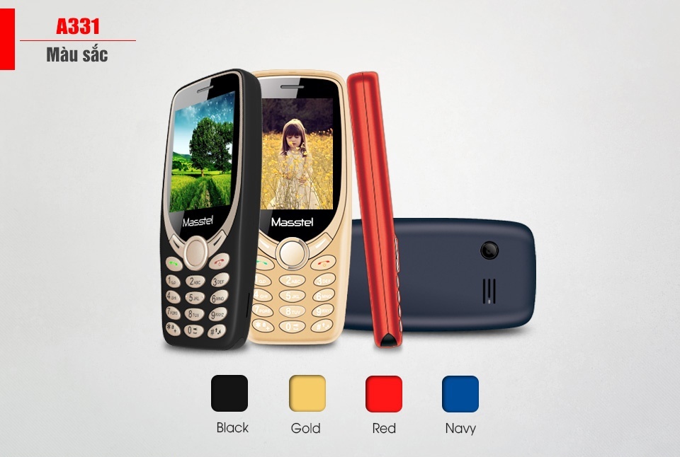 Điện thoại Masstel A331 Màu Đỏ (Red)