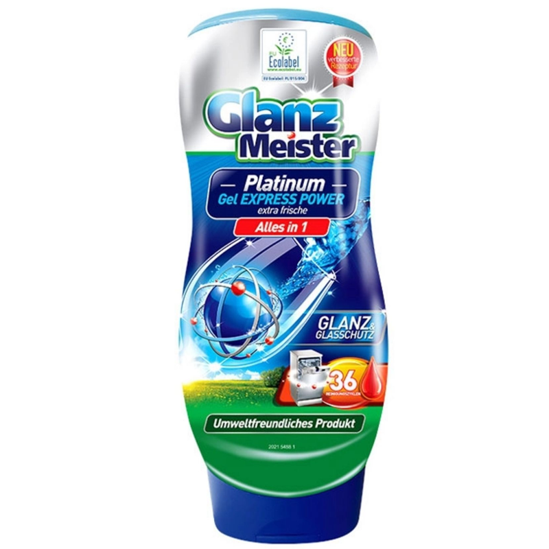 Gel rửa bát Eco GlanzMeister Platinum chai 720ml