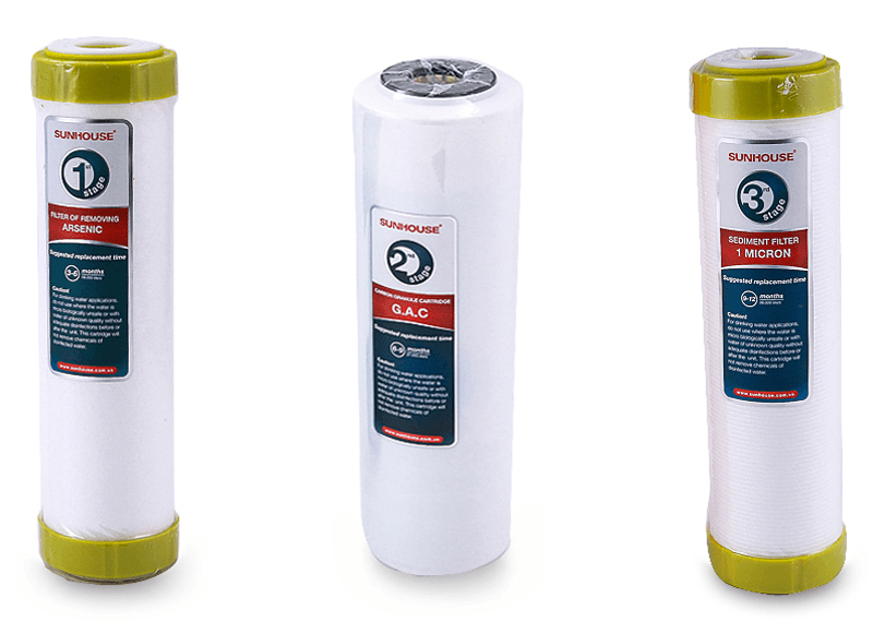 Lõi lọc nước Sunhouse số 1,2,3 (Gói combo)