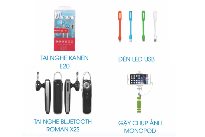 Gói phụ kiện ưu đãi 4 sản phẩm trị giá 590.000đ