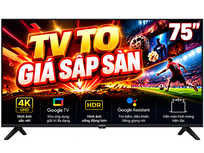 Google TV Coex 4K UHD 75 inch 75QA9002XG