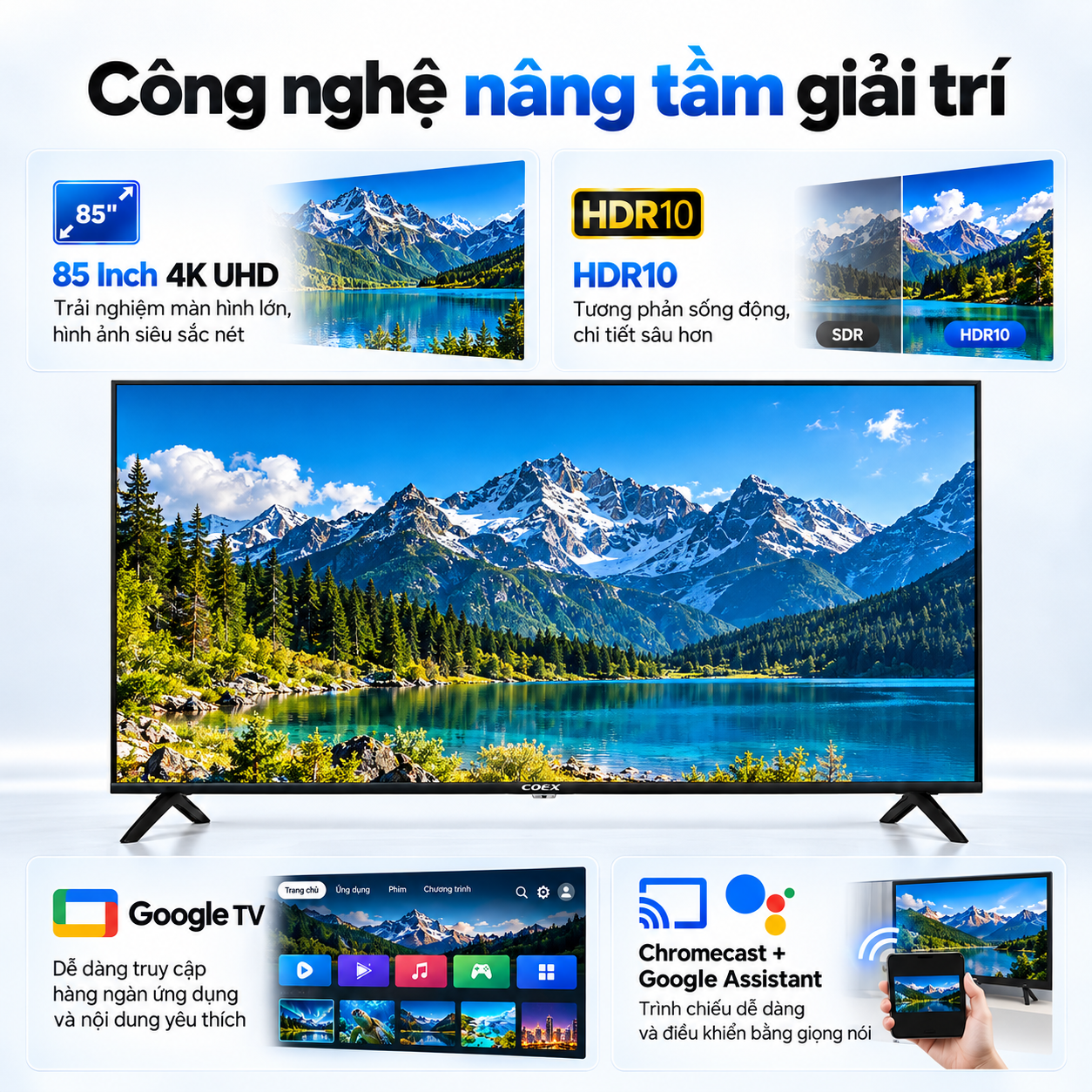Google TV Coex 4K UHD 85 inch 85UT7002XG