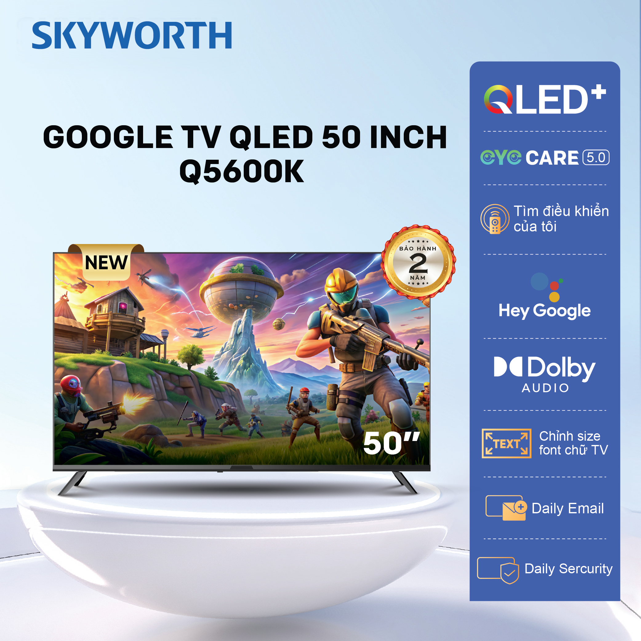Google TV Skyworth QLED 4K UHD 55 inch 55Q5600K