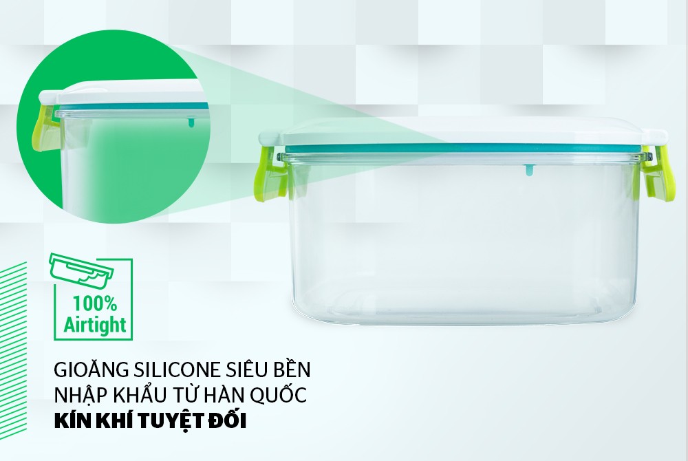 Hộp bảo quản TP Biozone vuông 600ml KB-SM600S1