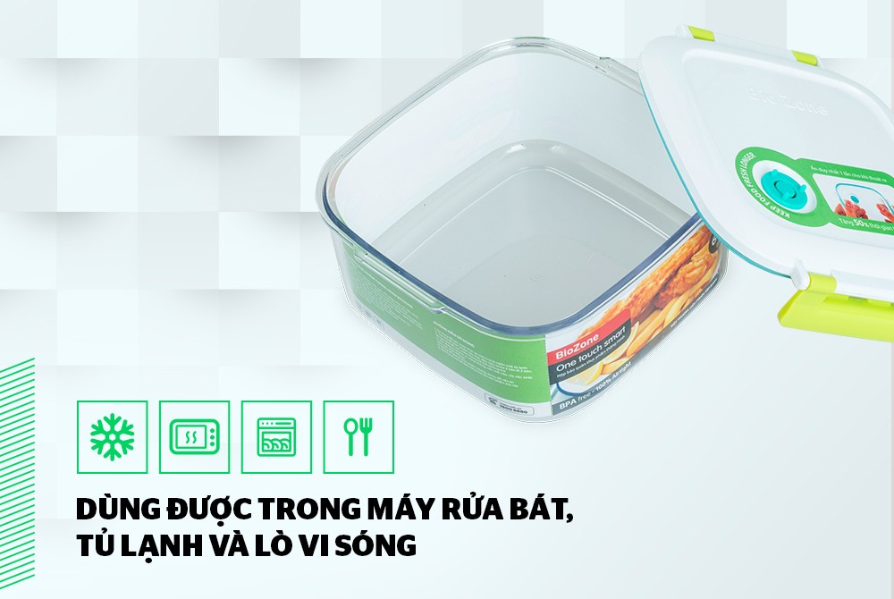 Hộp bảo quản TP Biozone vuông 600ml KB-SM600S1