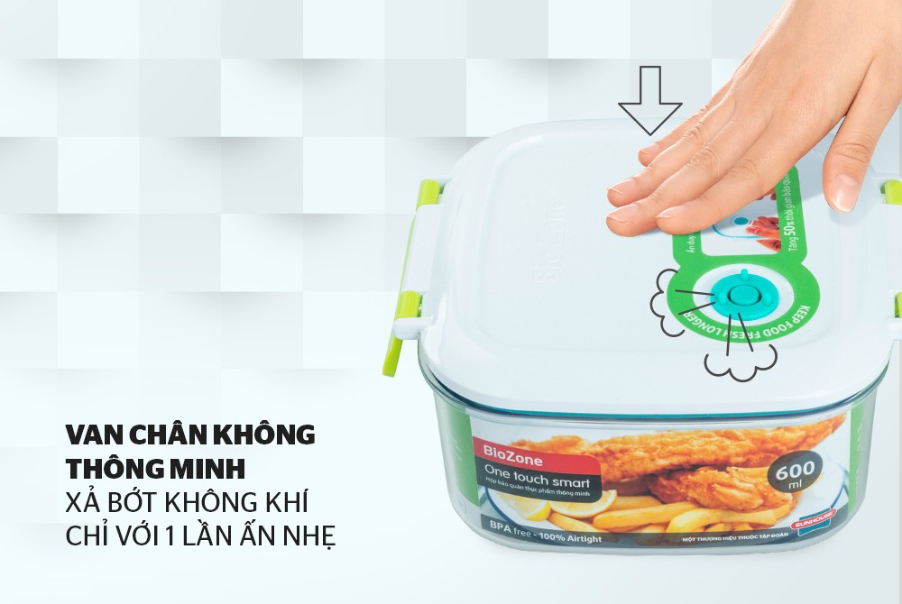Hộp bảo quản TP Biozone vuông 600ml KB-SM600S1