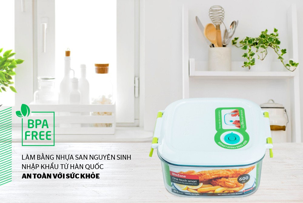 Hộp bảo quản TP Biozone vuông 600ml KB-SM600S1