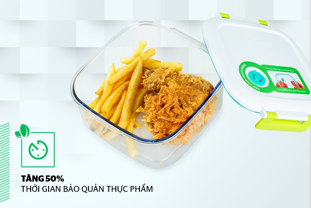 Hộp bảo quản TP Biozone vuông 600ml KB-SM600S1