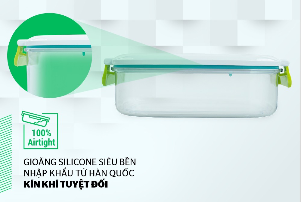 Hộp bảo quản TP Biozone vuông 650ml KB-SM650S1