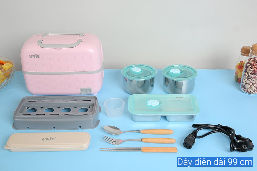 Hộp cơm cắm điện UNIE UV HỒNG