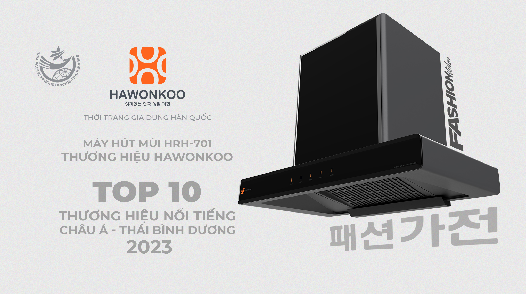 Hút mùi kính thẳng 70cm Hawonkoo HRH-701-Thailand