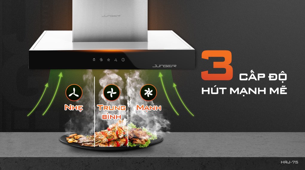 Hút mùi kính thẳng 75cm Junger HRJ-75