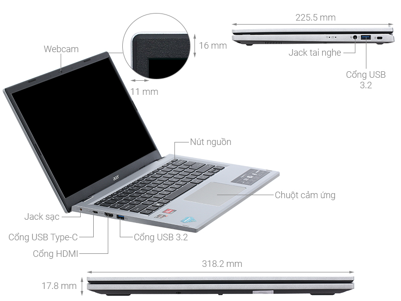 Laptop Acer Aspire 3 A314-42P-R3B3