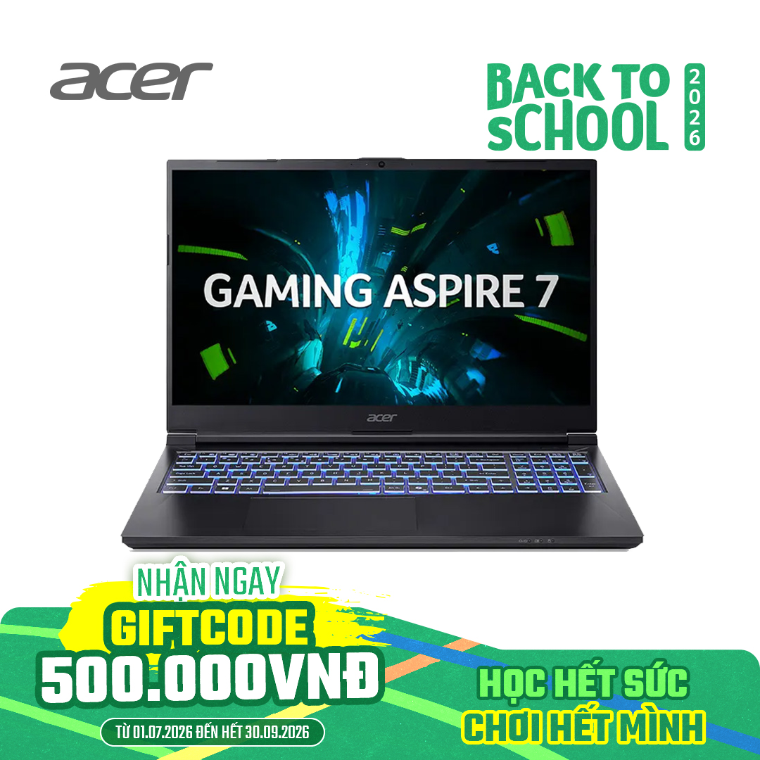 Laptop Acer Aspire 7 Gaming A715-59G-73LB /i7-12650H/16GB/512GB/15.6FHD/RTX3050/Win11