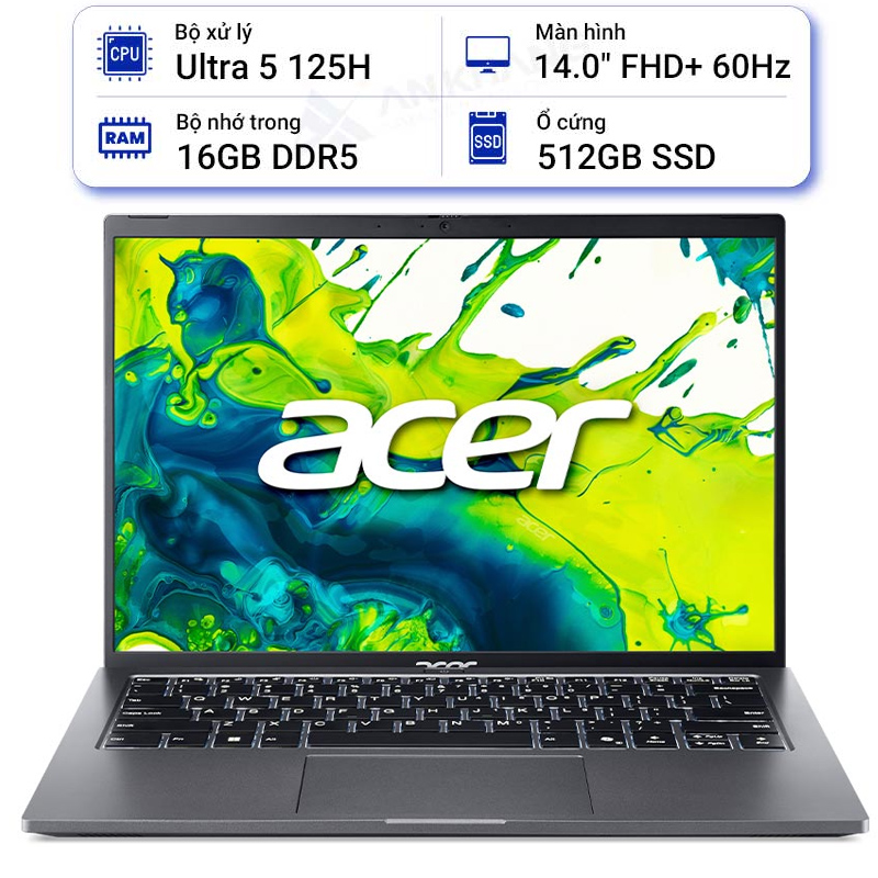 Laptop Acer Aspire Go 14 AI AG14-71M-57WR /U5-125H/16GB/512GB PCIE/14.0 FHD+/WIN11