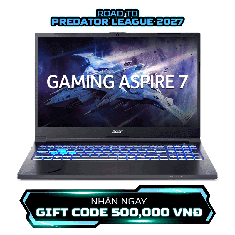 Laptop Acer Gaming Aspire 7 A715-59G-59RD /Core 5 210H/16GB/512GB/15.6FHD/RTX3050 4GB/Win 11