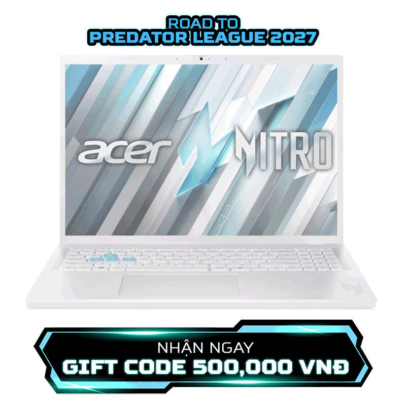 Laptop Acer Gaming Nitro Lite NL16-71G-71UJ (i7-13620H; 16GB; 512GB SSD; RTX3050/6GB; 16FHD+ 165Hz; Win11; trắng; NH.D59SV.002)